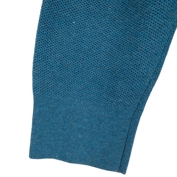 Peter Millar Mens XXL Blue Waffle Knit Button Front Polo Sweater - Picture 5 of 13